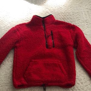 Womens no boundaries fuzzy sweater